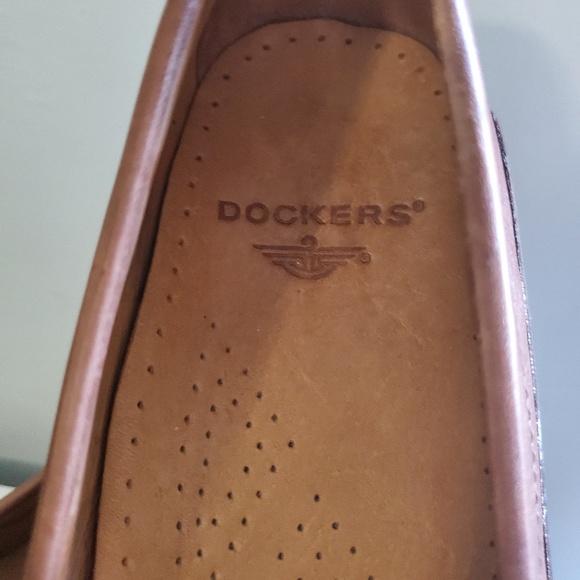 Dockers brown leather weaved top loafers size 10.5 - Picture 3 of 6